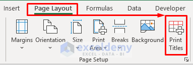 Step-by-Step Procedures to Repeat Rows at Top of Specific Pages in Excel