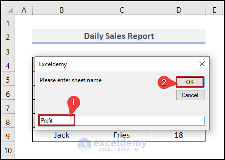 Excel VBA Add Sheet with Name