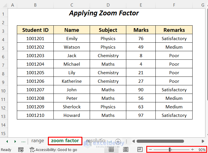 excel vba zoom to fit screen