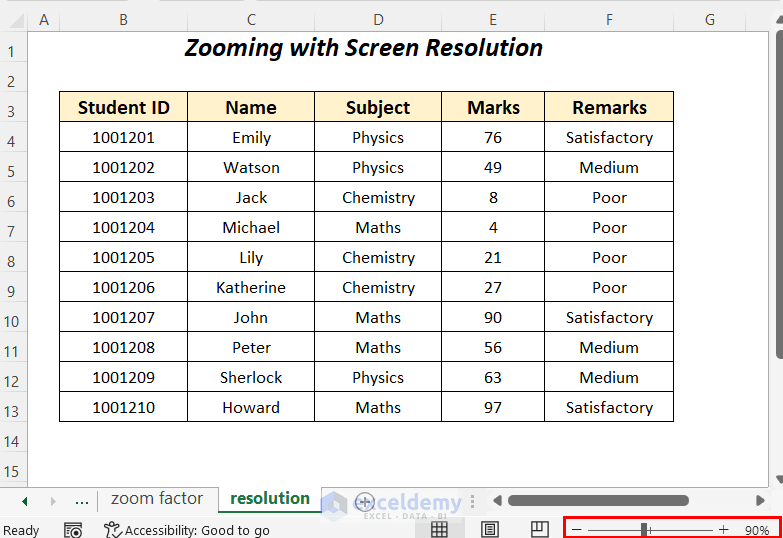 excel vba zoom to fit screen