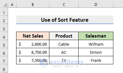 Use Excel Sort Feature for Flipping Rows