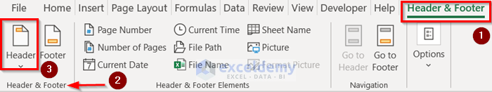 Excel Preset Header Adding