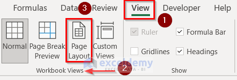 Create Header with Excel Page Layout Tab