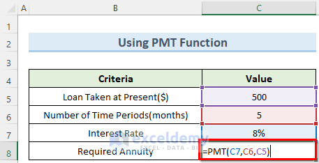 How to Calculate Annuity in Excel