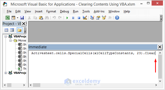 Apply Excel VBA for Contents Omitting from Entire Sheet Without Deleting Formulas