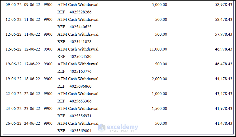 How to Convert Bank Statement Text to Excel