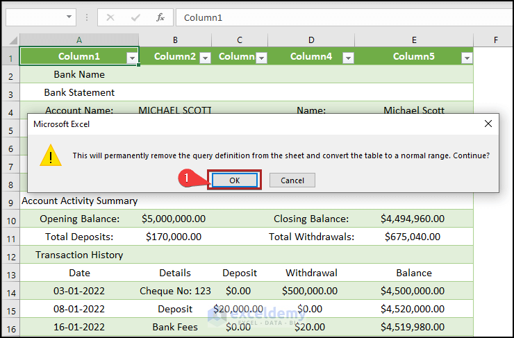 How to Convert Bank Statement Text to Excel