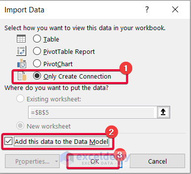 Importing Data to Power Query to Create a Data Model in Excel