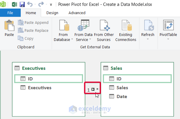 Connecting the Two Tables to Create a Data Model in Excel
