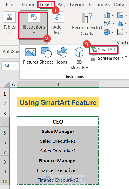 Using SmartArt Feature