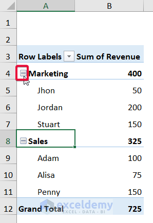 Create Hierarchy in Excel
