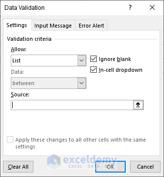 Editing Data Validation Option for Show Schedule Column to create multi level hierarchy in excel