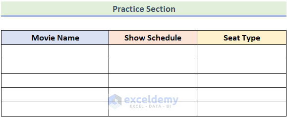practice section to create multi level hierarchy in excel