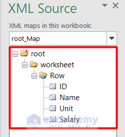 Procedures to Create XML Mapping in Excel