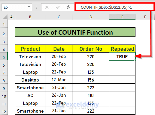 how to find repeated numbers in excel