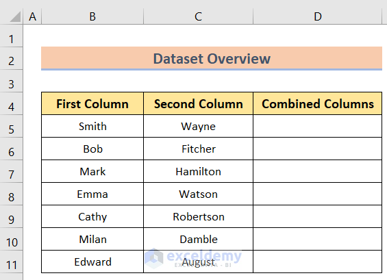 how to join two columns in excel