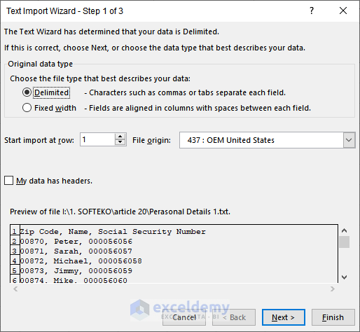 how to keep leading zeros in excel csv Utilizing Text Import Wizard 