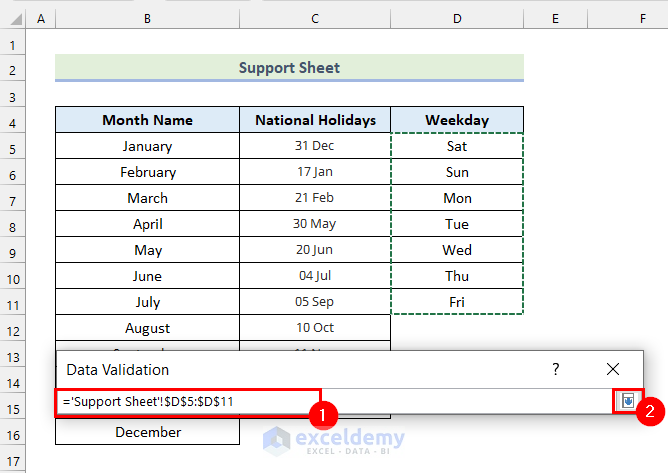 how to make automated attendance sheet in excel Assigning Weekly Off Days