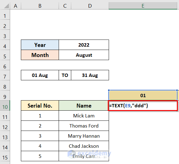 How To Make Daily Attendance Sheet In Excel
