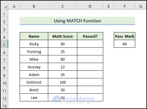 Utilizing MATCH Function to Make Yes Green and No Red in Excel