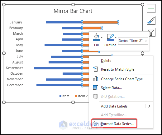 select Format Data Series