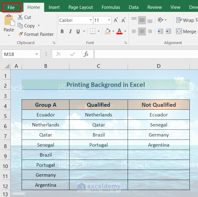Excel Module Background How to Print Background in Excel (With Easy Steps) - ExcelDemy