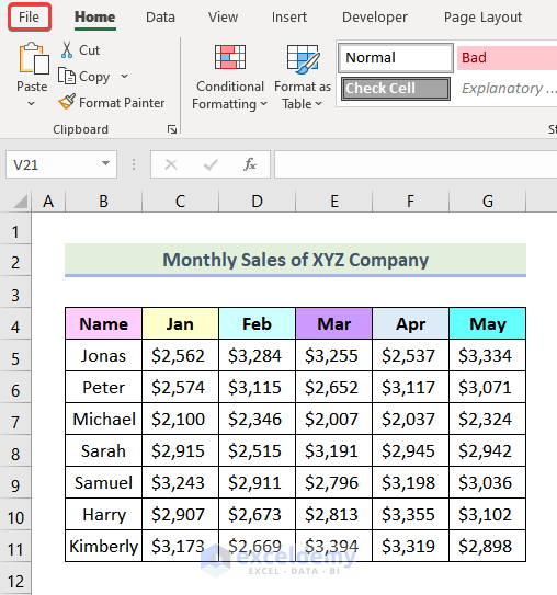 How to Change Color of Gridlines in Excel