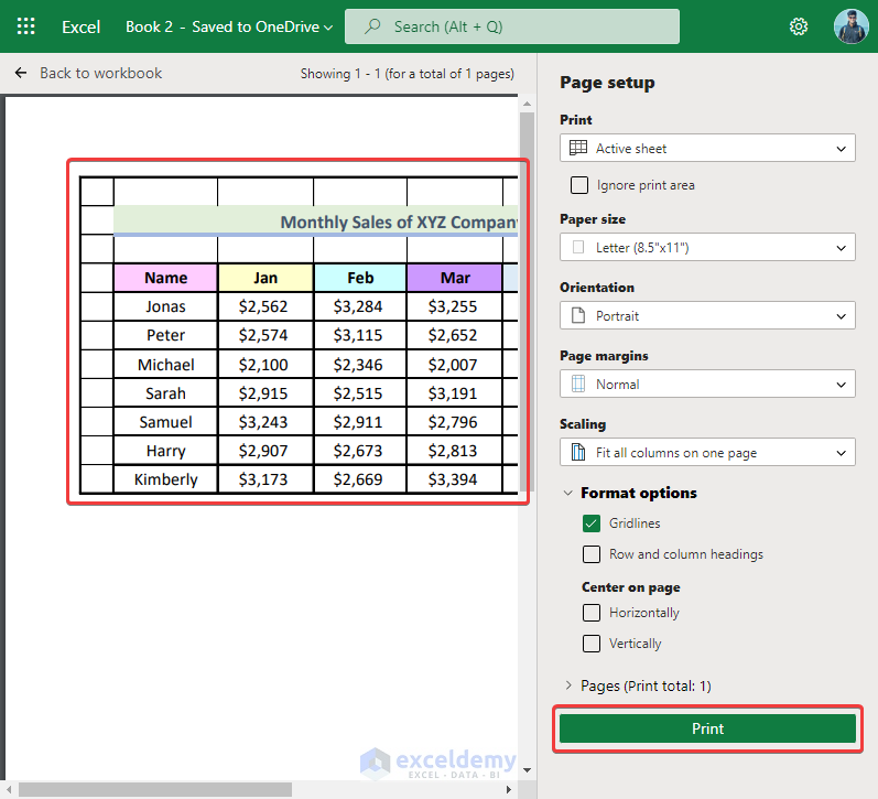 Gridlines Excel.pdf How to Print Gridlines in Excel Online (2 Easy Ways) - ExcelDemy