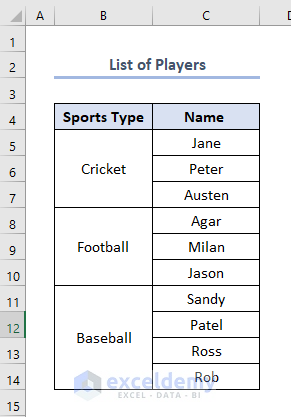 how to randomly select names in excel