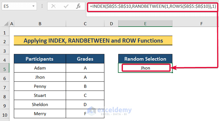 Randomly Select How to Randomly Select Participants in Excel (4 Easy Ways)