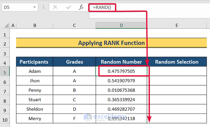 4 Easy Ways to Randomly Select Participants in Excel