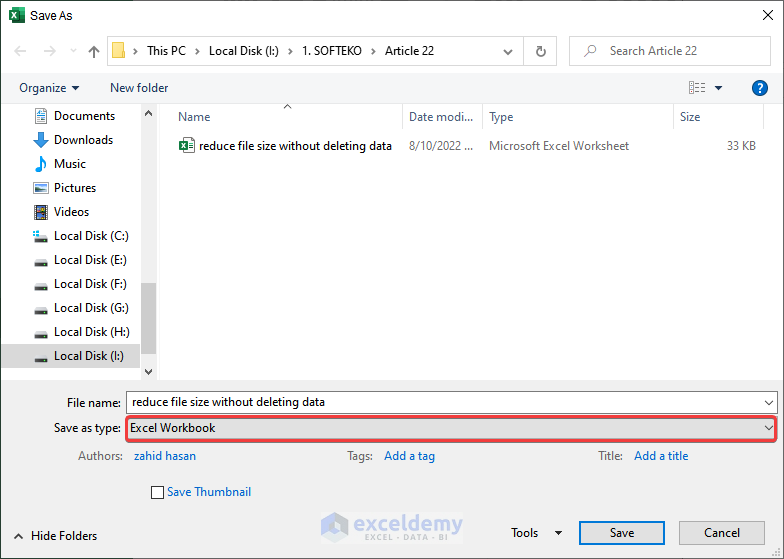 how to reduce excel file size without deleting data Using Save As Binary Format Workbook (XLSB)