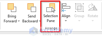 Utilizing Selection Pane in Excel to Remove Drawing Tools