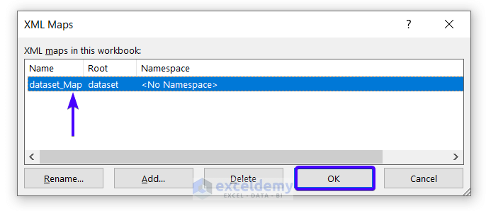 Remove XML Mapping in Excel