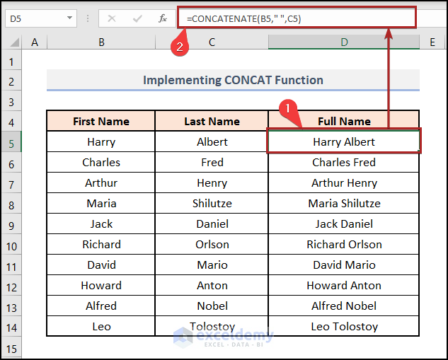 Using CONCATENATE Function to Reverse Text to Columns