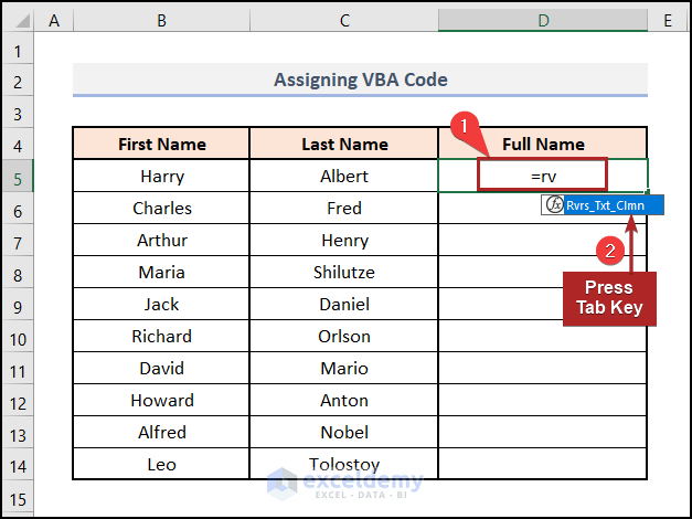 Assigning VBA Code to Reverse Text to Columns in Excel