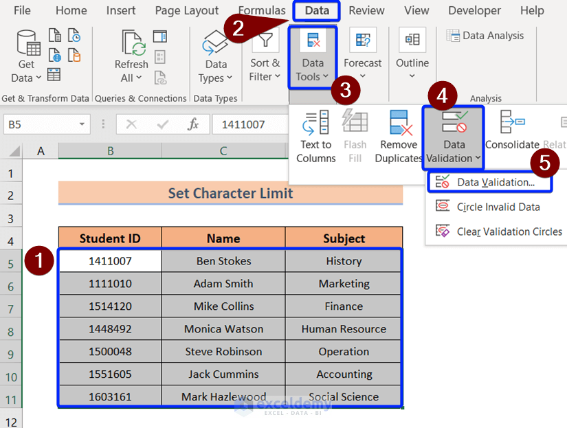 Check Character Limit in Excel