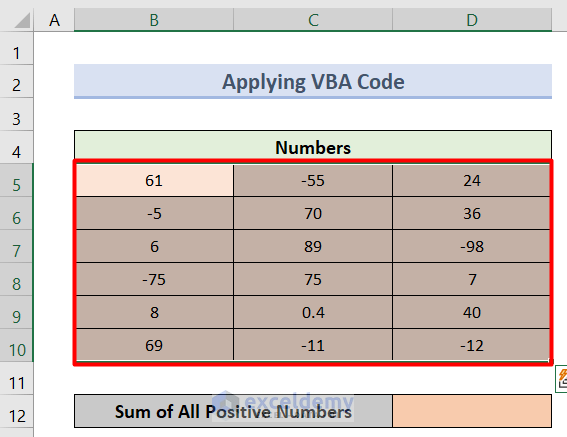 Easy Methods to Sum Negative and Positive Numbers in Excel