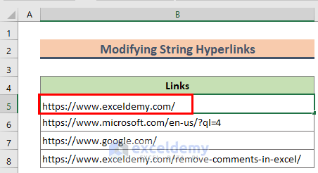 Modifying String Hyperlinks