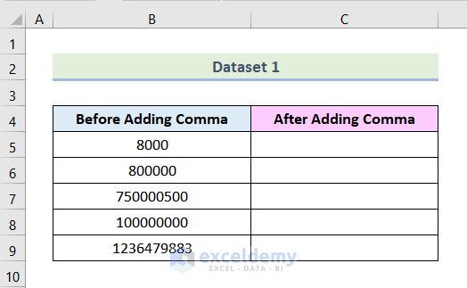 how to use comma in excel formula Using Comma in Excel Formula for Numbers