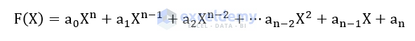 generic equation of a polynomial line
