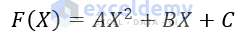 a quadratic equation