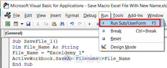 Suitable Ways to Use Macro to Save Excel File with New Name
