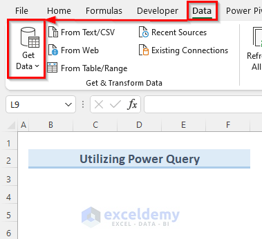 opening power query to merge two tables and remove duplicates