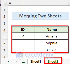 copying table from other sheet
