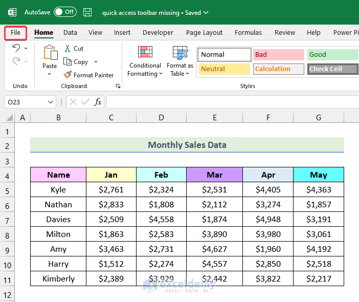 excel file open but not visible Using Excel Options Feature
