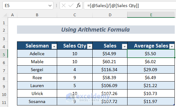 Reference a Dynamic Table Component of a Structured Reference