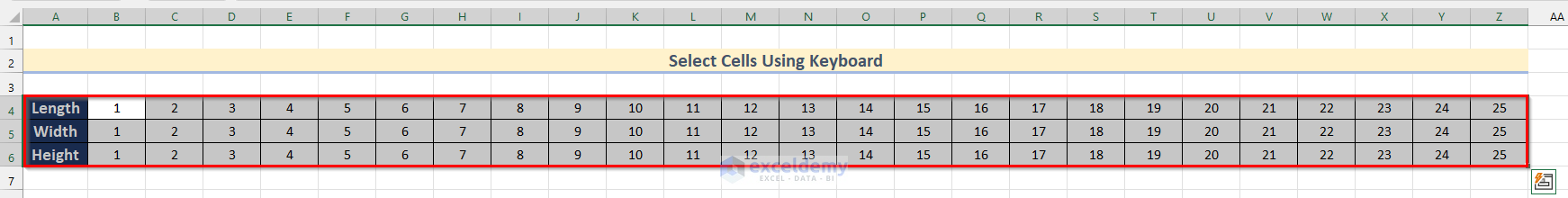 2. Select Cells