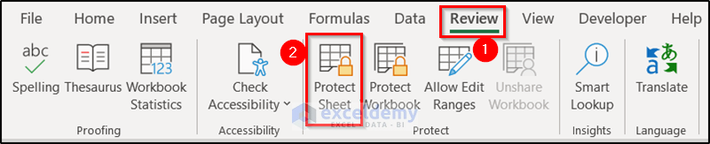 protecting excel sheets