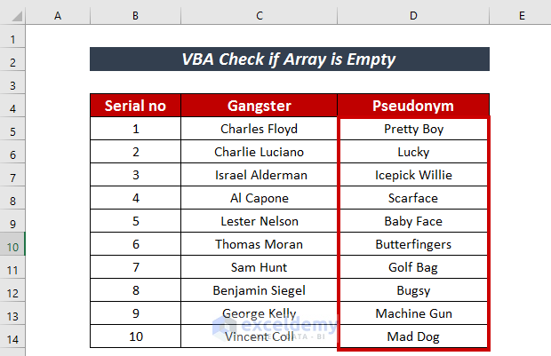 VBA Check if Array is Empty